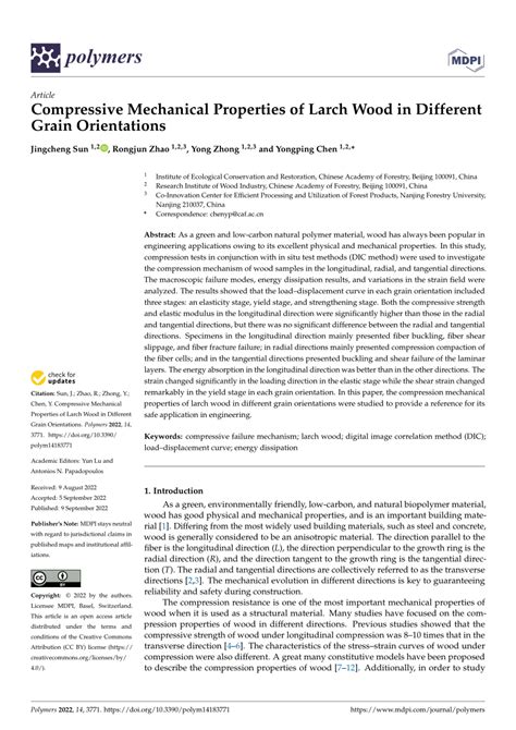 constitutes failure for wood under compressive testing|Compressive Mechanical Properties of Larch Wood in Different .